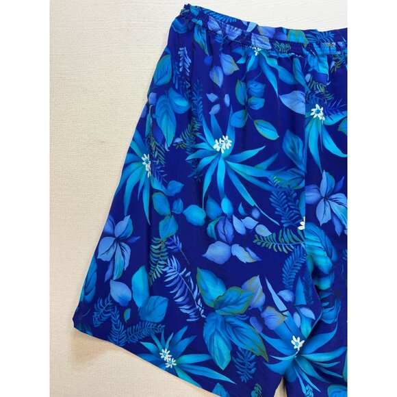 Apparenza Women's Summer Skorts Plus Size 24W Blue Floral Tropical Beach Casual - Picture 12 of 12